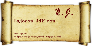 Majoros János névjegykártya